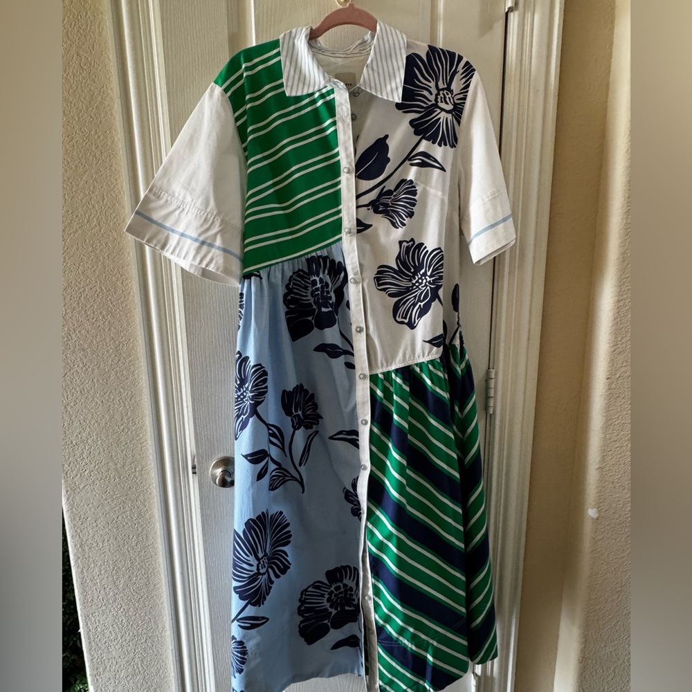 Maeve Green and Blue Patterned Dress